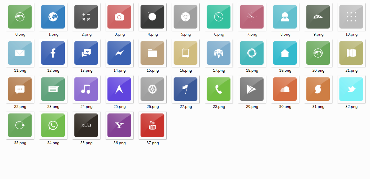 38款圆角方形手机系统图标ICO+PNG