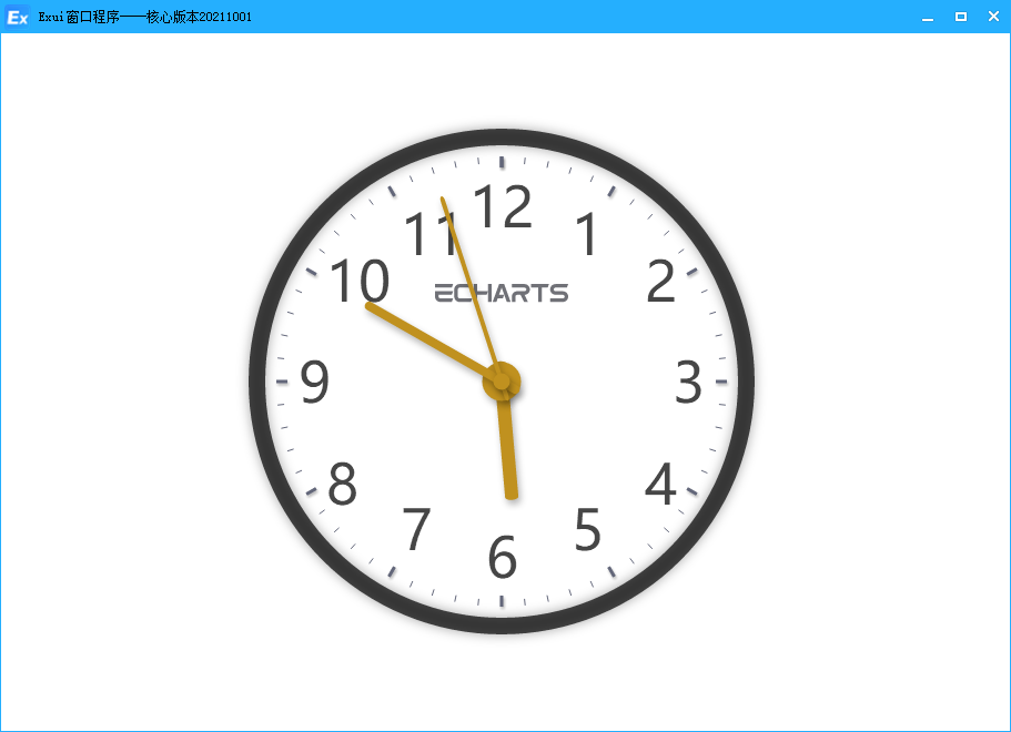 用扩展组件嵌入 echarts的时钟仪表盘